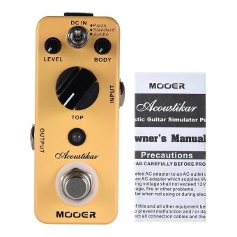 MOOER Acoustikar Acoustic Guitar Simulator Effect Pedal True Bypass With 3 Modes (Piezo/Standard/Jumbo) - Intl April 2018 - 5 MOOER Acoustikar Acoustic Guitar Simulator Effect Pedal True Bypass with 3 Modes (Piezo/Standard/Jumbo) - intl - 5