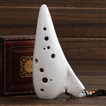 Porcelain Pottery Ocarina Flute 12-Holes Alto C AC White Instrument Gift June 2018 - 5 Porcelain Pottery Ocarina Flute 12-Holes Alto C AC White Instrument Gift - 5