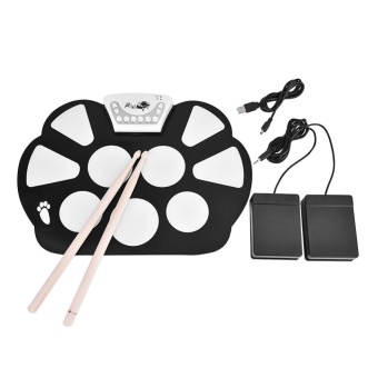 Portable Digital Electronic Roll-up Drum Foldable Silicone Pad Kitwith Speaker - Intl June 2018 - 2 Portable Digital Electronic Roll-up Drum Foldable Silicone Pad Kitwith Speaker - intl - 2