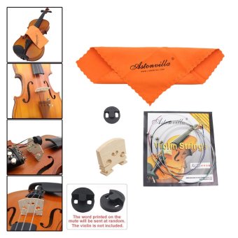 Violin 4 In 1 Set Of Strings/Rubber Mute/Maple 4/4 Bridge/CleaningCloth Accessories Parts Replace Tool June 2018 - 5 Violin 4 in 1 Set of Strings/Rubber Mute/Maple 4/4 Bridge/CleaningCloth Accessories Parts Replace Tool - 5