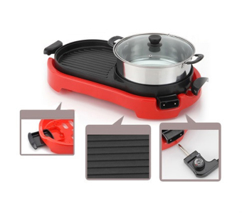 J&J Multi-function Electric Hotplate Grill (Red) June 2018 - 3 J&J Multi-function Electric Hotplate Grill (Red) - 3