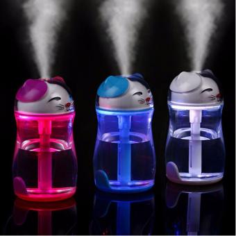 Lucky Cat Shape Mini Air Humidifier Desktop USB Oil Essential Aroma Diffuser Mist Maker Fogger With Multi Colors Night Light (Blue) June 2018 - 5 Lucky Cat Shape Mini Air Humidifier Desktop USB Oil Essential Aroma Diffuser Mist Maker Fogger with Multi Colors Night Light (Blue) - 5