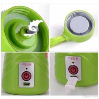 Multi-function 380ML Mini Juice Extractor Portable Electric Fruit Juicer Vegetable Citrus Blender Ice Crusher + Power Bank Outdoor Travel (Green) June 2018 - 2 Multi-function 380ML Mini Juice Extractor Portable Electric Fruit Juicer Vegetable Citrus Blender Ice Crusher + Power Bank Outdoor Travel (Green) - 2