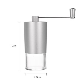 Portable Manual Aluminium Coffee Bean Grinder Mill With Brush AndSpoon June 2018 - 3 Portable Manual Aluminium Coffee Bean Grinder Mill with Brush andSpoon - 3