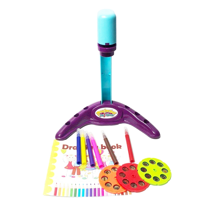 เด็กโปรเจคเตอร์แบบพกพาโต๊ะ Light แปรงการเรียนรู้เครื่องจิตรกรรมเด็กการเรียนรู้ก่อนการศึกษาของเล่นวาด