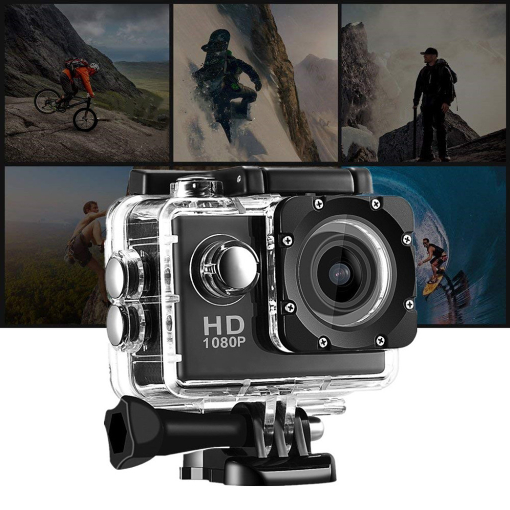 Highmax 1080P HD กล้องแอคชั่นแคมปิ้ง12MP กล้องวิดีโอกีฬากลางแจ้งกันน้ำ DV กล้องแอคชั่นแคมคอร์ดเดอร์กล้องจิ๋ว1.5นิ้วหน้าจอรองรับการ์ดเก็บข้อมูล