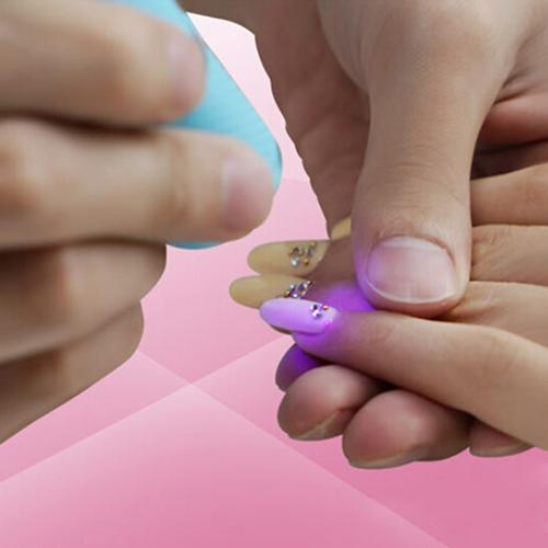 Máy sấy móng tay mini 9 bóng led cầm tay làm khô sơn móng tay gel uv - INTL