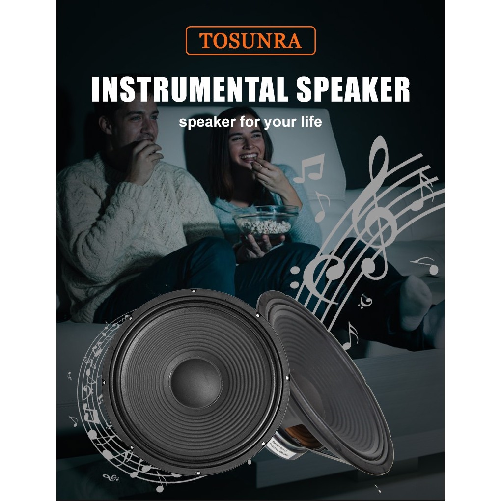 TOSUNRA 400W 12inch 8Ohms Modified Woofer Speaker for Car