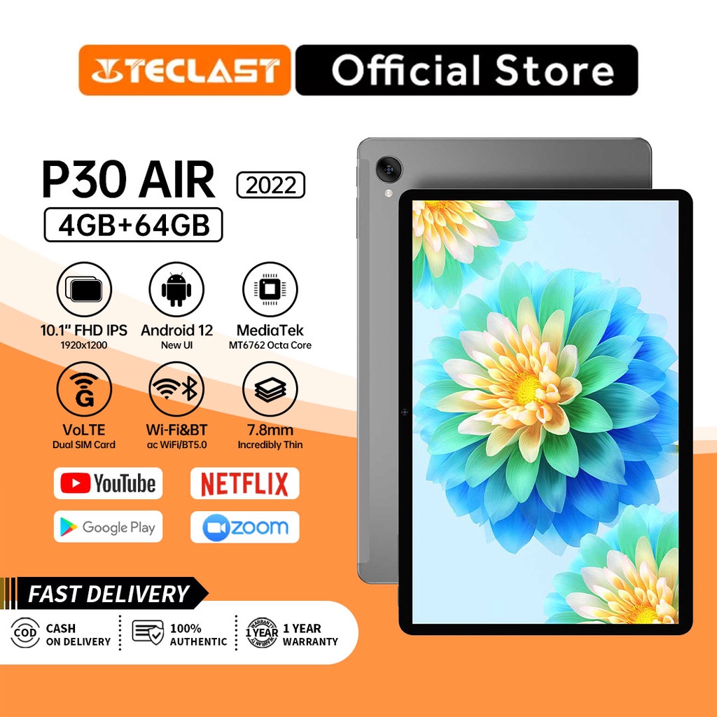 Teclast P30 Air Tablet PC 10.1-inch FHD Screen 4GB RAM 64GB ROM