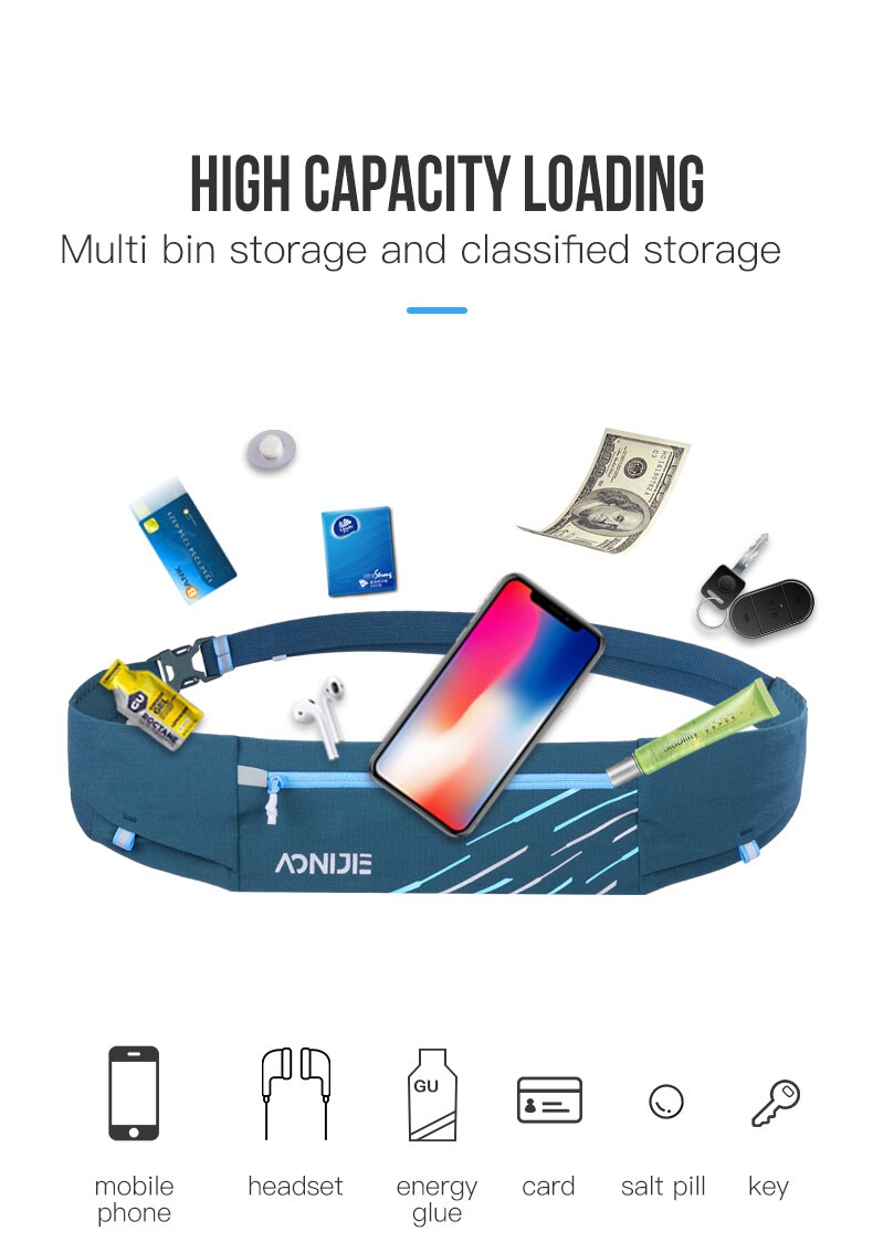 Aonijie w8105 nhẹ thoải mái túi để thắt lưng đai hydrat hóa Túi Đeo Hông túi thể thao cho chạy bộ thể dục tập thể dục đi bộ đường dài