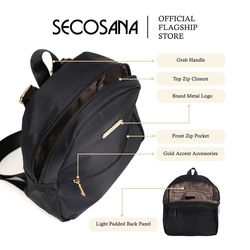 Secosana shop leather backpack