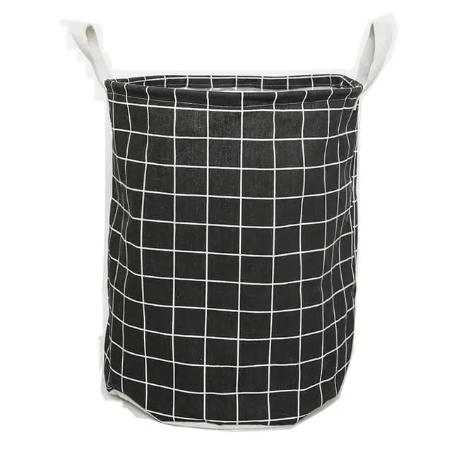19 6 Inches Large Laundry Basket Waterproof Round Cotton Linen Collapsible Storage Bin With Handles For Hamper Kids Room Toy Storage Lazada Ph