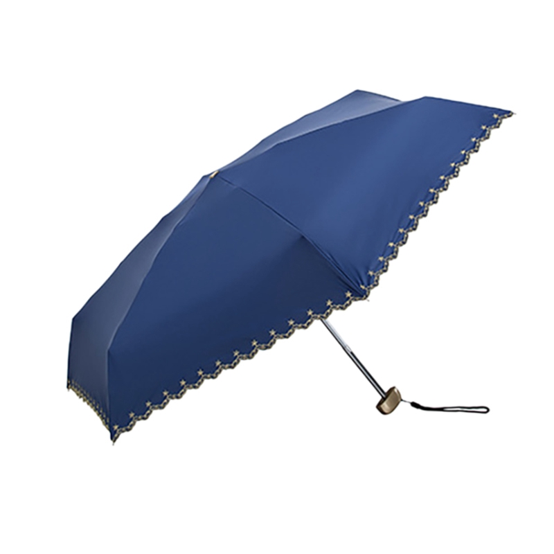 UV Sun Umbrella Pocket Mini Umbrella Women Embroidered Umbrella Sun Protection and Ultraviolet Protection Parasol