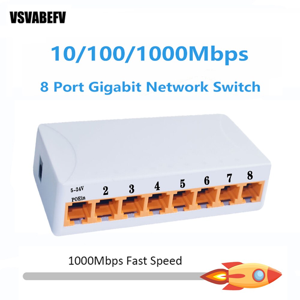 5 Port Gigabit Netwrok Switch  8 Port 1000Mbps Ethernet Netwrok