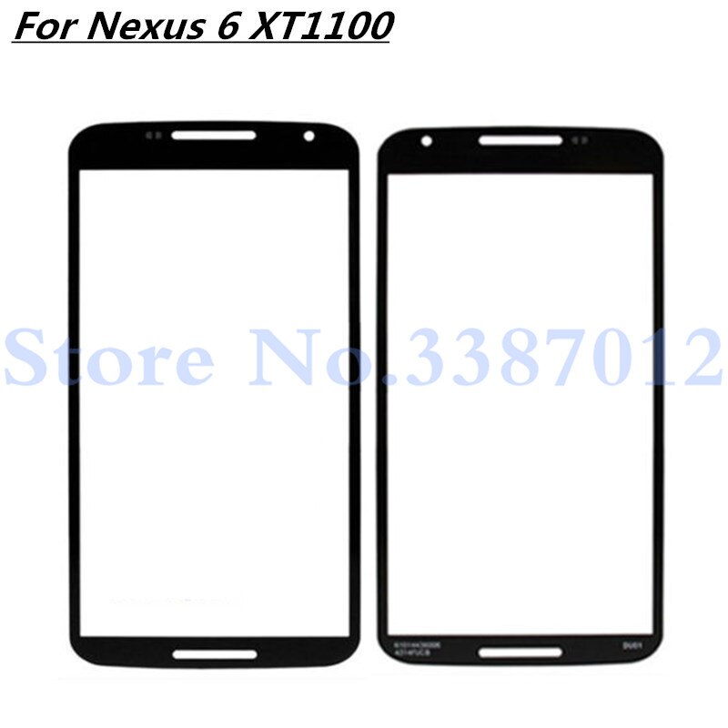 For Motorola Moto Google Nexus 6 Xt1100 Xt1103 Front Screen Outer Glass Lens Replacements Black Free Shipping