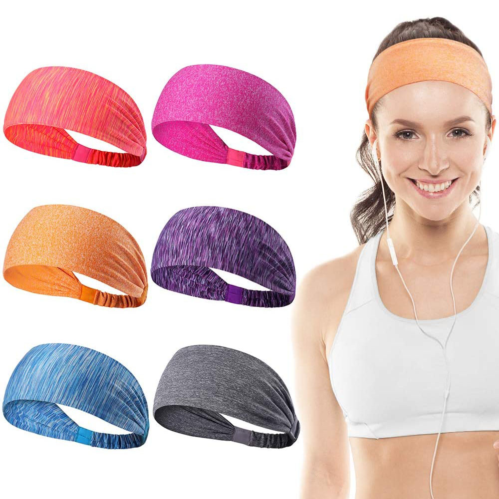 F8C503Y Sports Hair Accessories Elastic Headwear Headwrap Head Band Athletic Wear Yoga Headbands Sport Hairbands