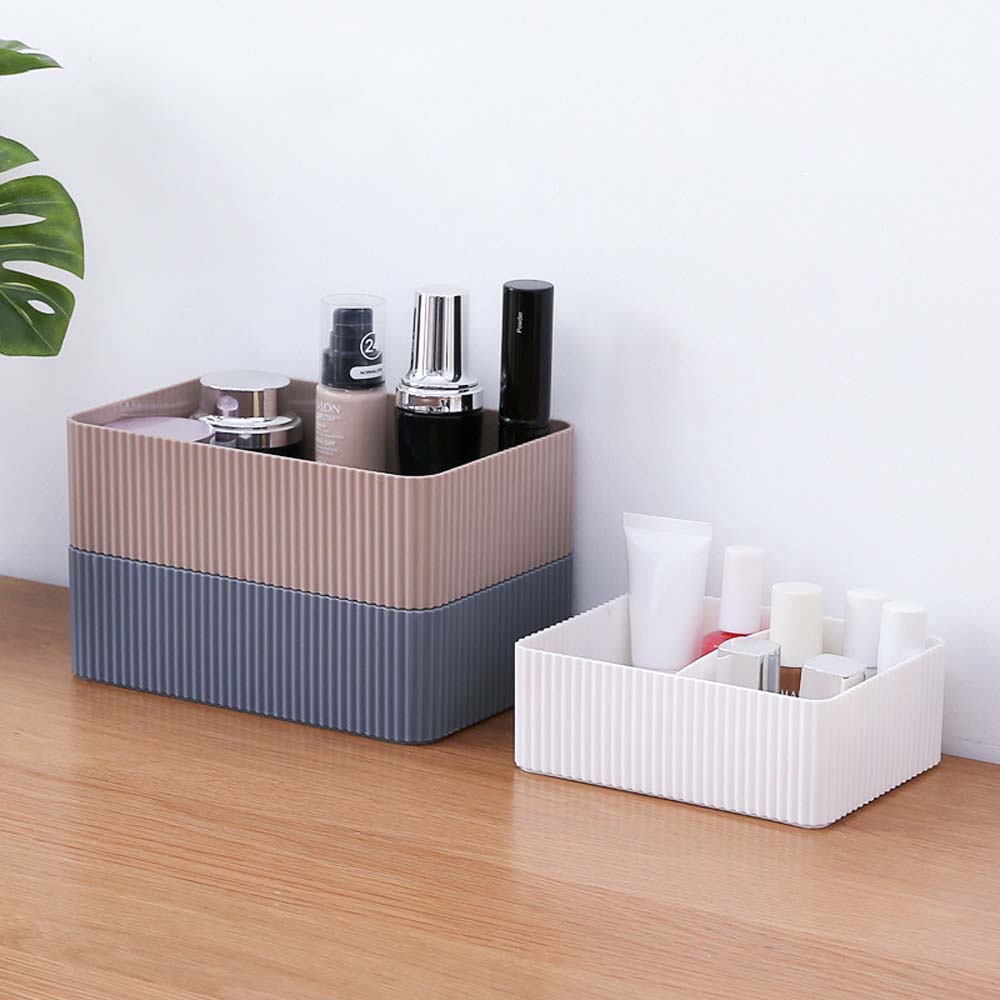 CENPAI รูปสี่เหลี่ยมผืนผ้าพลาสติก Sundries Grid Organizer Partition กล่อง Finishing กล่องกล่องเก็บของเครื่องสำอางค์ Organizer เครื่องสำอางค์ Closet