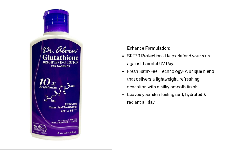 dr alvin glutathione lotion Dr Alvin Glutathione Lotion 120ml Whitening Moisturizing Lotion  Alcohol-Free Paraben-Free Lotion Dermatologically Tested Whitening Lotion  Normal Signs Of Ageing Dry Skin Lotion - Lazada