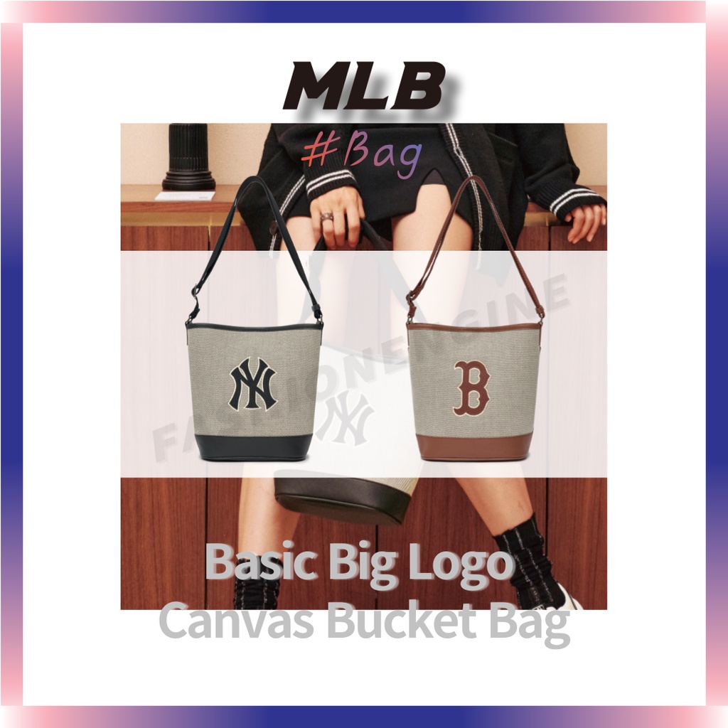 MLB Korea - Basic Big Logo Canvas Bucket Bag