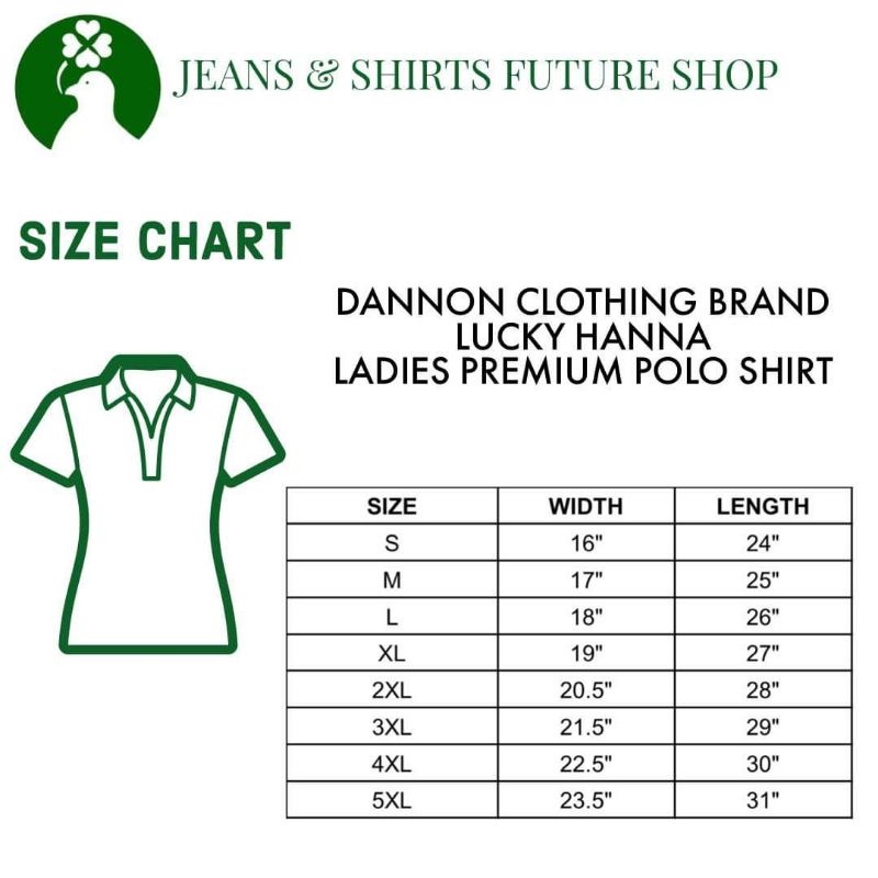 Ladies polo clearance shirt size chart