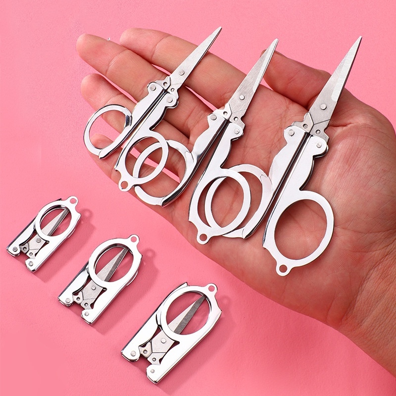 Folding Scissors Pocket Travel Small Crafts Sharp Blade Emergency