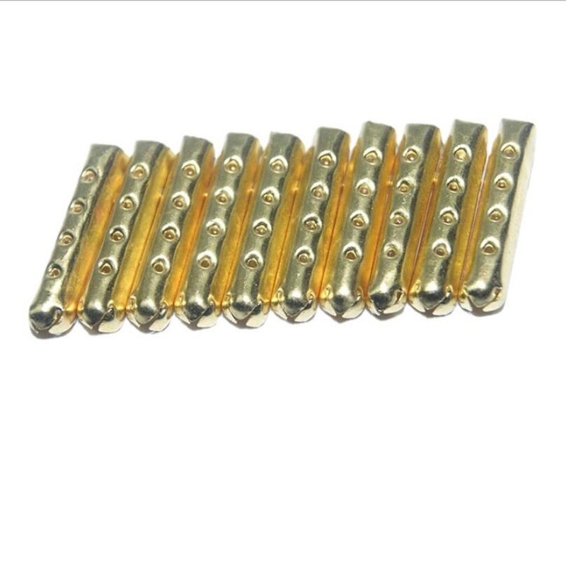 Lify Bullet Pointed Shaped Gold Colored Metal Aglets Shoelace Tips