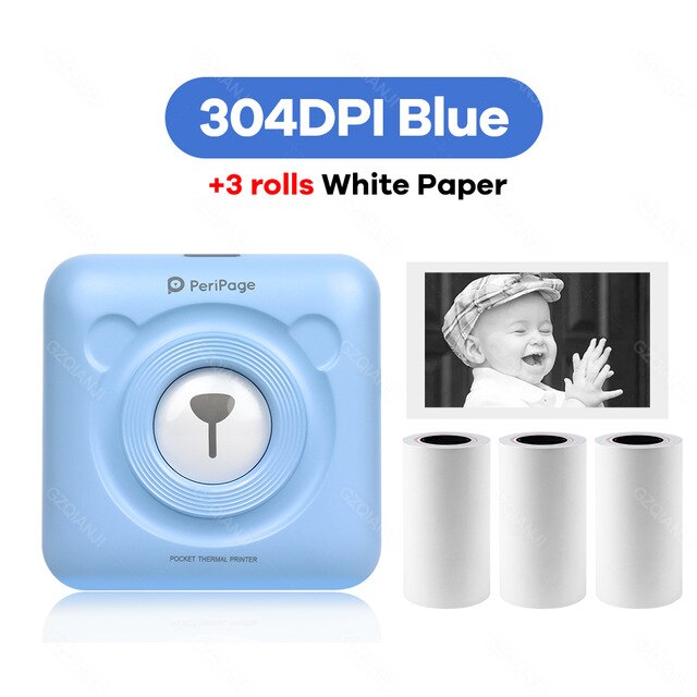 A6 304DPI 2 PeriPage บลูทูธพกพาขนาดเล็กไร้สายกระดาษเครื่องพิมพ์ภาพกระเป๋าการพิมพ์ความร้อนการเชื่อมต่อ USB Impresoras Foto