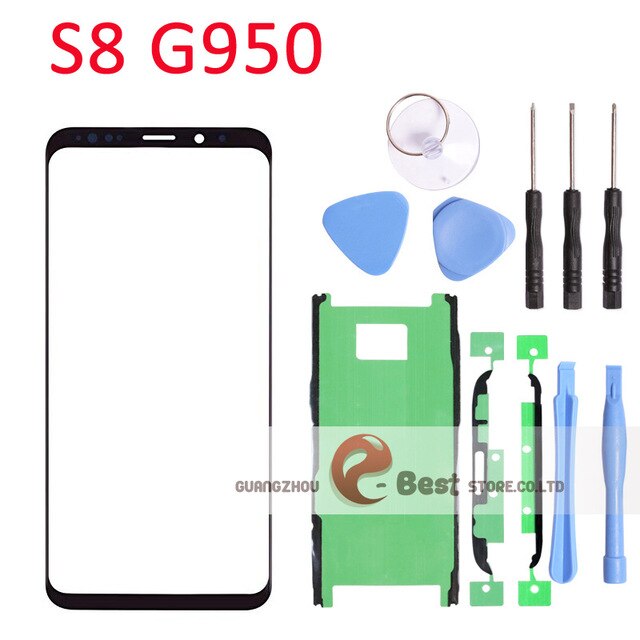 ด้านหน้าเสื้อใส่ข้างนอกฝาครอบเลนส์กระจกสำหรับ Samsung Galaxy S8 SM-G950 G955F โทรศัพท์มือถืออะไหล่