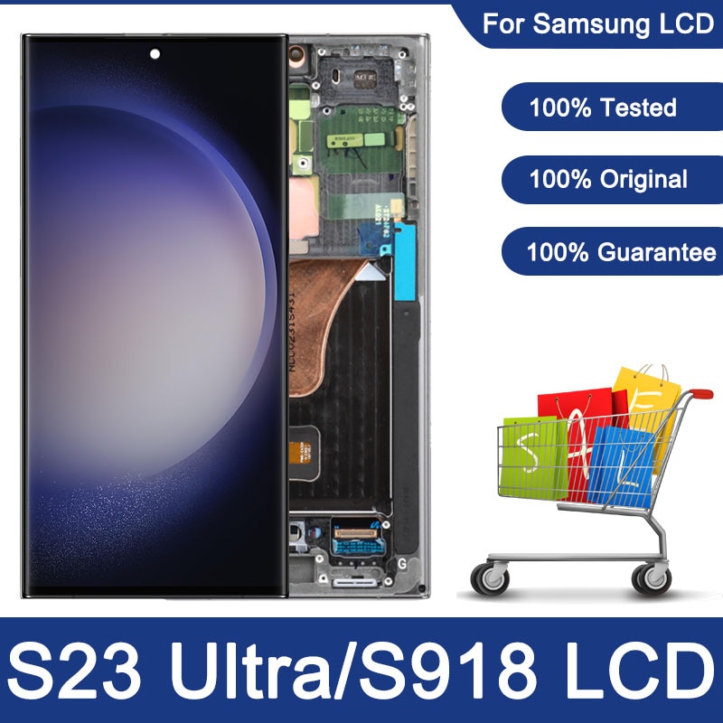 100% Original 6.8'' For Samsung S23 Ultra LCD Touch Screen Digitizer For Samsung Galaxy S23 Ultra 5G S918 S918B S918U Display Replacement Parts ราคา 12,183 บาท*ส่งฟรี