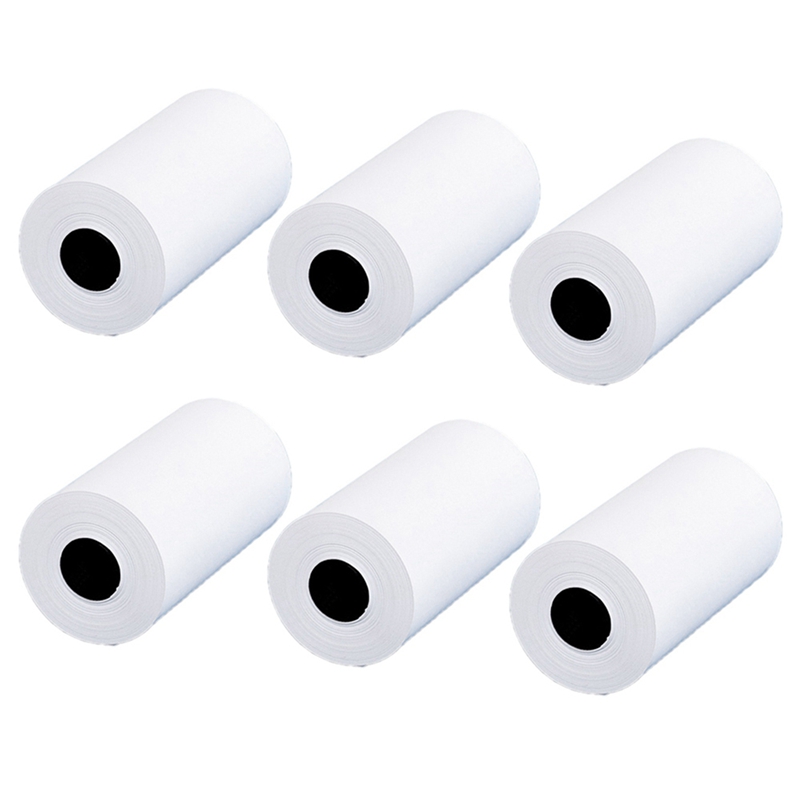 6Rolls Thermal Receipt Paper 57X30mm Rolls, POS Thermal Paper Rolls Fit Credit Card Machine, Cash Register