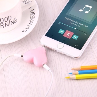 1 Male To 2 Females 3.5mm Jack Plug Multi-function Heart ShapedEarphone Audio Video Splitter Adapter With Key Chain For IPhone,IPad, IPod, Samsung, Xiaomi, HTC And Other 3.5 Mm Audio InterfaceElectronic Digital Products(Pink) - Intl June 2018 - 3 1 Male To 2 Females 3.5mm Jack Plug Multi-function Heart ShapedEarphone Audio Video Splitter Adapter With Key Chain For IPhone,IPad, IPod, Samsung, Xiaomi, HTC And Other 3.5 Mm Audio InterfaceElectronic Digital Products(Pink) - intl - 3