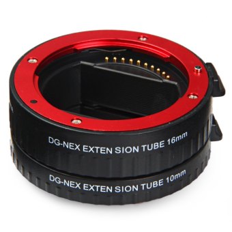 10mm 16mm Auto Focus Macro Extension DG Tube Set For Sony E-mount Camera (Red) April 2018 - 2 10mm 16mm Auto Focus Macro Extension DG Tube Set For Sony E-mount Camera (Red) - 2