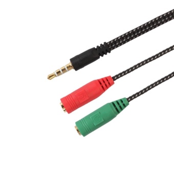 1pc 3.5mm Stereo Audio Male To 2 Female Headphone/Mic Y SplitterCable (Black) - Intl June 2018 - 4 1pc 3.5mm Stereo Audio Male to 2 Female Headphone/Mic Y SplitterCable (Black) - intl - 4