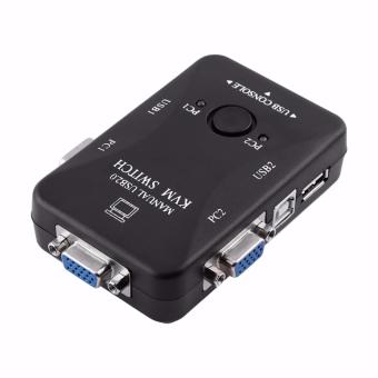 2-Port USB 2.0 KVM Switch Monitor Splitter Mouse Keyboard Video KVMSwitcher With 2 KVM Cables June 2018 - 2 2-Port USB 2.0 KVM Switch Monitor Splitter Mouse Keyboard Video KVMSwitcher with 2 KVM Cables - 2