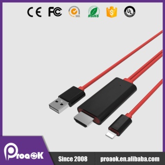 2M Lightning To HDMI/HDTV AV TV Cable Adapter For Apple IPad IPhone5S 6 6S Plus 7 IPAD - Intl April 2018 - 2 2M Lightning To HDMI/HDTV AV TV Cable Adapter For Apple iPad iPhone5S 6 6S Plus 7 IPAD - intl - 2