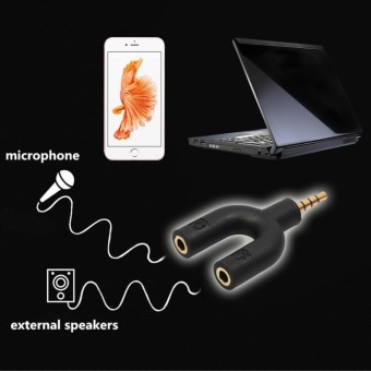 2Pcs 3.5mm Stereo Audio Jack Earphone Headphone 2 Way U SplitterAdapter - Intl June 2018 - 2 2Pcs 3.5mm Stereo Audio Jack Earphone Headphone 2 Way U SplitterAdapter - intl - 2