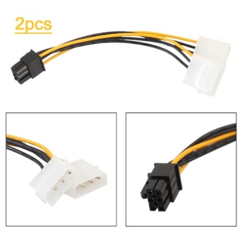 2pcs 6Pin To Dual 4 Pin PCI-E PCI Express Graphics Card PowerAdapter Cable - Intl June 2018 - 3 2pcs 6Pin to Dual 4 Pin PCI-E PCI Express Graphics Card PowerAdapter Cable - intl - 3