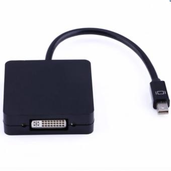 3 In 1 Mini Display Port DP Thunderbolt To DVI VGA HDMI AdapterCable For MacBook (Black) June 2018 - 2 3 In 1 Mini Display Port DP Thunderbolt to DVI VGA HDMI AdapterCable for MacBook (Black) - 2