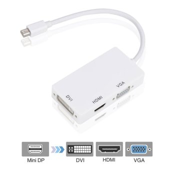 3 In 1 Mini Display Port DP Thunderbolt To HDMI DVI VGA CableAdapter Connector - Intl June 2018 - 4 3 In 1 Mini Display Port DP Thunderbolt to HDMI DVI VGA CableAdapter Connector - intl - 4