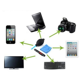 3 In1 Camera Lens Cleaner Clearing Kit Set Cloth Air Blower Brush July 2018 - 2 3 in1 Camera Lens Cleaner Clearing kit set Cloth Air Blower brush - 2