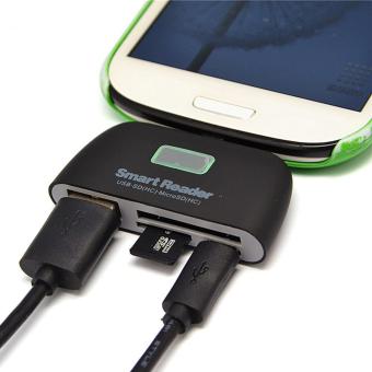 4-in-1 Micro-USB OTG/TF/SD Smart Card Reader Adapter With Micro-USBCharging Port Connection Kit For Android Smartphones/ Tablet - Intl June 2018 - 5 4-in-1 Micro-USB OTG/TF/SD Smart Card Reader Adapter with Micro-USBCharging Port Connection Kit for Android Smartphones/ Tablet - intl - 5
