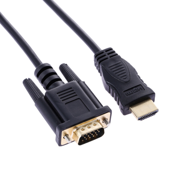6 Ft 1.8M Gold HDTV HDMI To VGA Male HD15 Adapter Cable For TV DF June 2018 - 5 6 ft 1.8M Gold HDTV HDMI to VGA Male HD15 Adapter Cable for TV DF - 5