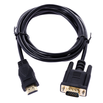 6 Ft 1.8M Gold HDTV HDMI To VGA Male HD15 Adapter Cable For TV DF June 2018 - 2 6 ft 1.8M Gold HDTV HDMI to VGA Male HD15 Adapter Cable for TV DF - 2