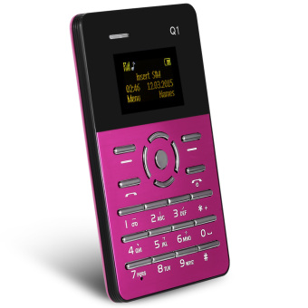 AIEK Q1 1.0 Inch Ultra-thin Card Phone Audio Player Sound Recorder(Rose) - Intl June 2018 - 2 AIEK Q1 1.0 inch Ultra-thin Card Phone Audio Player Sound Recorder(Rose) - intl - 2