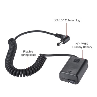 Andoer NP-FW50 Dummy Pack Coupler Adapter With DC Male Connector For Sony A7 A7II A7R A7S A7RII A7SII A6000 A5000 ILDC Camera - Intl June 2018 - 2 Andoer NP-FW50 Dummy Pack Coupler Adapter with DC Male Connector for Sony A7 A7II A7R A7S A7RII A7SII A6000 A5000 ILDC Camera - intl - 2