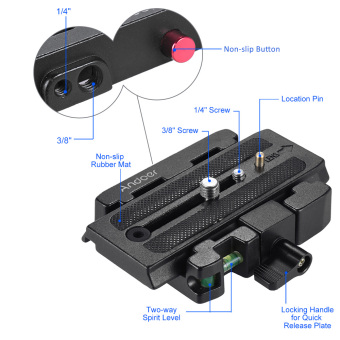 Andoer Video Camera Tripod Quick Release Clamp Adapter With QuickRelease Plate Compatible For Manfrotto 501 500AH 701HDV 503HDV Q5Head Outdoorfree - Intl June 2018 - 5 Andoer Video Camera Tripod Quick Release Clamp Adapter with QuickRelease Plate Compatible for Manfrotto 501 500AH 701HDV 503HDV Q5Head Outdoorfree - intl - 5
