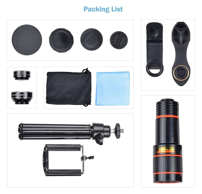 Apexel 5 In 1 12X Zoom Telephoto Telescope Optical Lens&Fisheye Wide Angle Macro Mobile Phone Lenses Universal For IPhone Sumgung - Intl June 2018 - 5 Apexel 5 in 1 12X Zoom Telephoto Telescope Optical Lens&Fisheye Wide Angle Macro Mobile Phone Lenses Universal For iPhone Sumgung - intl - 5