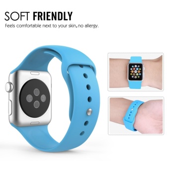 Apple Watch Band Series 1 Series 2,42mm Silicone Apple IWatch Smart Watch Sport Band Quick Release Bracelet Strap Wristband Replacement Watchband - Intl June 2018 - 5 Apple Watch Band Series 1 Series 2,42mm Silicone Apple iWatch Smart Watch Sport Band Quick Release Bracelet Strap Wristband Replacement Watchband - intl - 5