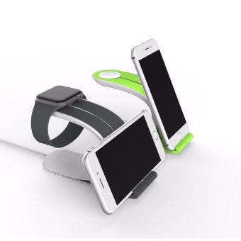 Apple Watch Stand 2 In 1 Phone Desktop Tablet Stand & IWatchCharging Dock For Apple IWatch, IPhone, IPad(Gray) - Intl June 2018 - 3 Apple Watch Stand 2 in 1 Phone Desktop Tablet Stand & iWatchCharging Dock for Apple iWatch, iPhone, iPad(Gray) - intl - 3