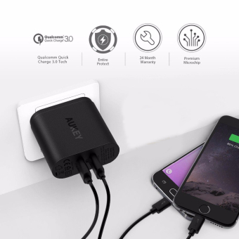 Aukey PA-T16 2-Port/Dual-Port Quick Charge 3.0 USB Wall Charger June 2018 - 4 Aukey PA-T16 2-Port/Dual-Port Quick Charge 3.0 USB Wall Charger - 4
